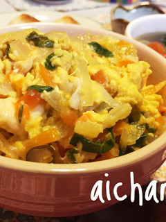 簡単*お鍋リメイク!優しいお味の親子丼♡-レシピのメイン写真