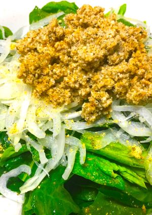きな粉とカッテージチーズほうれん草サラダ-レシピのメイン写真