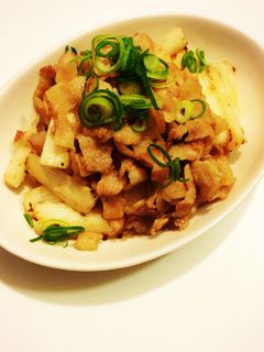 *長芋ソテー 豚バラの塩コショウ炒め*-レシピのメイン写真