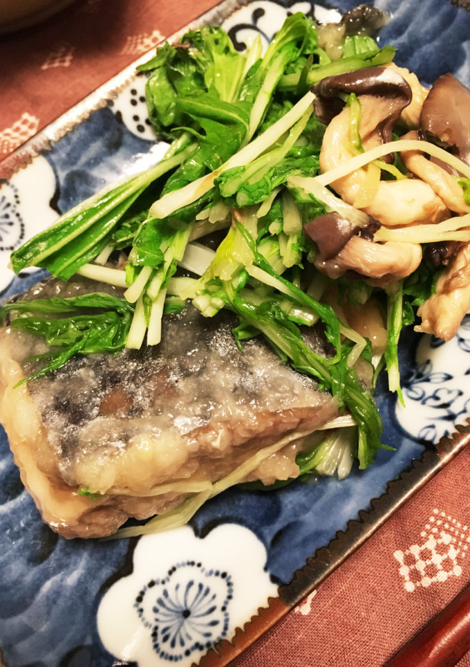 さわらと水菜のうま出汁しみしみ煮-レシピのメイン写真