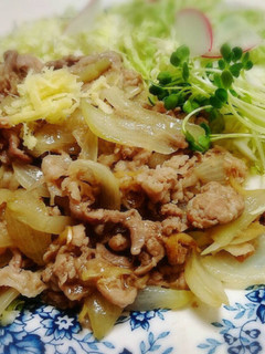 豚バラ肉と玉ねぎ塩生姜焼き!お弁当にも!-レシピのメイン写真