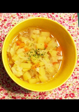 スプーンで食べる♡野菜ゴロゴロスープ-レシピのメイン写真