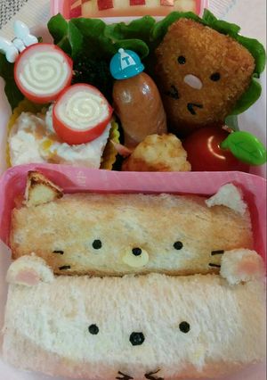 すみっコぐらし　ロールサンド　キャラ弁-レシピのメイン写真