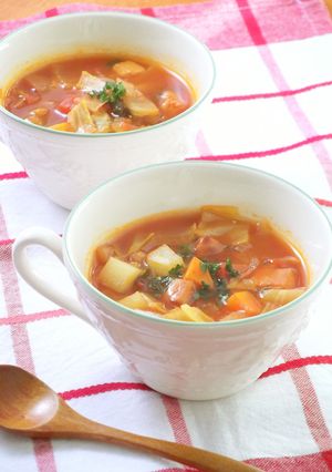 野菜たっぷりスープ！ミネストローネ☆-レシピのメイン写真