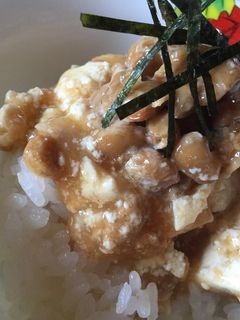 刻み海苔が決めて!?麻婆納豆ご飯-レシピのメイン写真