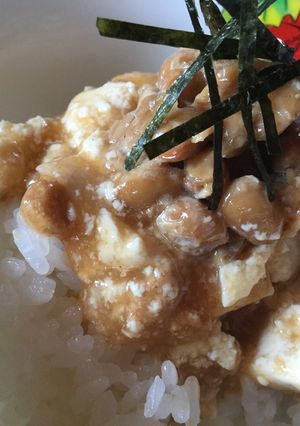 刻み海苔が決めて！？麻婆納豆ご飯-レシピのメイン写真