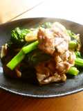 菜の花と豚肉のオイスター炒め♪