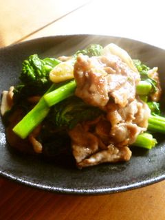 菜の花と豚肉のオイスター炒め♪-レシピのメイン写真