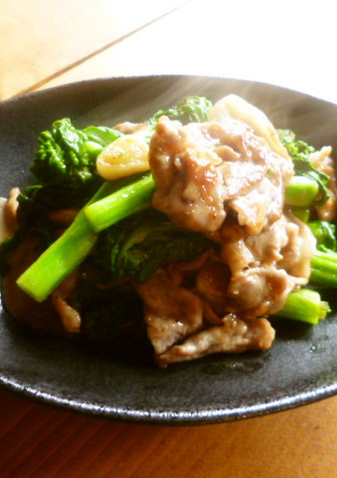 菜の花と豚肉のオイスター炒め♪-レシピのメイン写真