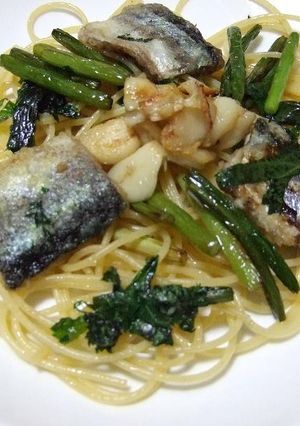 秋刀魚と紫蘇と大蒜パスタ-レシピのメイン写真