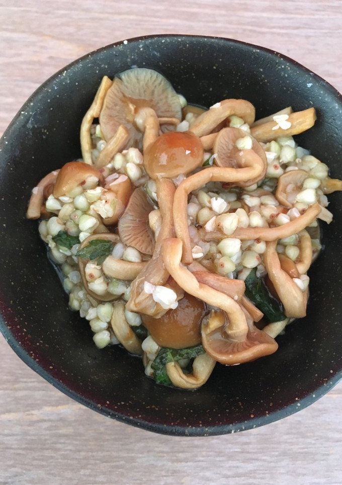 蕎麦の実 なめこ和え-レシピのメイン写真