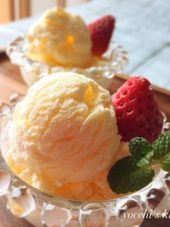 簡単濃厚!ヨーグルトバニラアイスクリーム-レシピのメイン写真