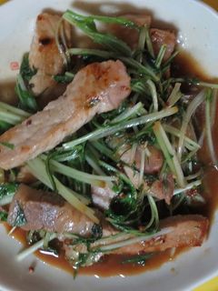 豚肉と水菜の粒マスタード炒め-レシピのメイン写真