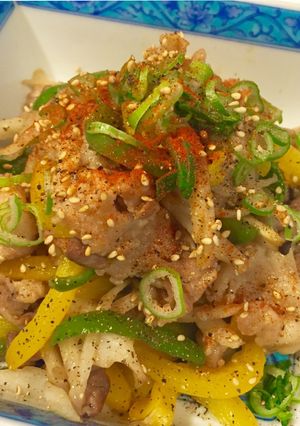 野菜たっぷり豚肉モチモチ炒め。-レシピのメイン写真