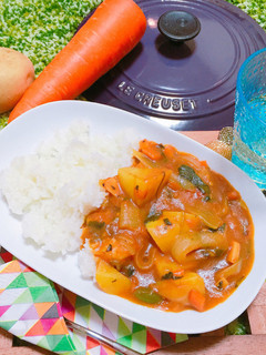 生トマト使用。野菜たっぷり水なしカレー◎-レシピのメイン写真