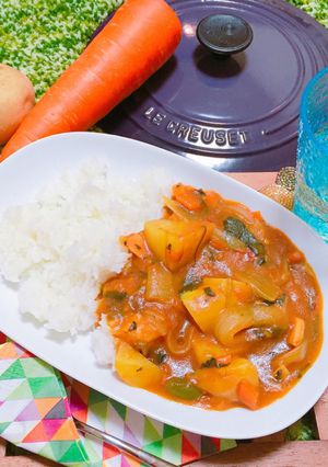 生トマト使用。野菜たっぷり水なしカレー◎-レシピのメイン写真