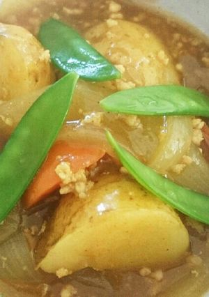 簡単時短!!鶏挽き肉の和風餡かけカレー-レシピのメイン写真