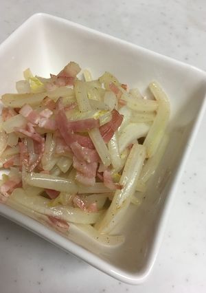 ☆白菜の芯とベーコン炒め☆-レシピのメイン写真
