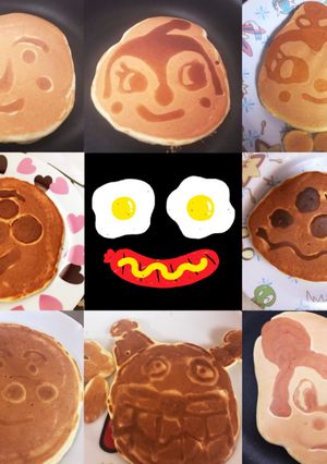 子どもが喜ぶお絵かきホットケーキ-レシピのメイン写真