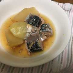 A picture of 鯖缶と大根の煮物.