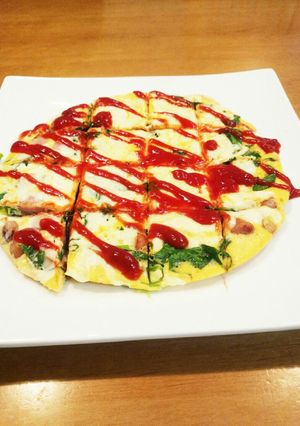 余った食材でオープンオムレツ-レシピのメイン写真