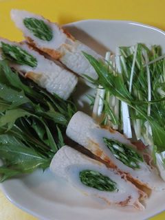 チクワに水菜を詰めたおつまみ-レシピのメイン写真
