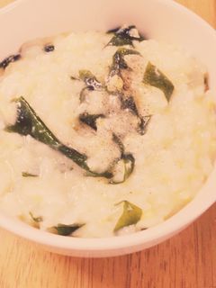 たまごわかめのお粥-レシピのメイン写真