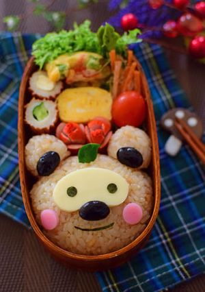 【キャラ弁】たぬきおにぎりのタヌキ弁当-レシピのメイン写真