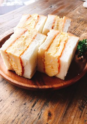 お弁当にも！ふわふわ厚焼き卵サンド-レシピのメイン写真