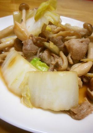 豚と白菜としめじの炒め物-レシピのメイン写真