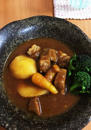 ジビエ☆圧力鍋でホロホロ猪肉シュー-レシピのメイン写真