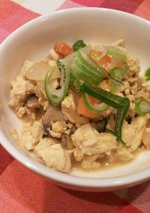 親子で炒り豆腐-レシピのメイン写真