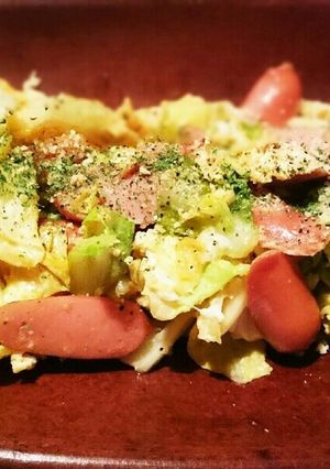 ウインナーとキャベツの卵炒め-レシピのメイン写真