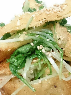 すぐ出せる!水菜とカリカリ油揚げ和え-レシピのメイン写真