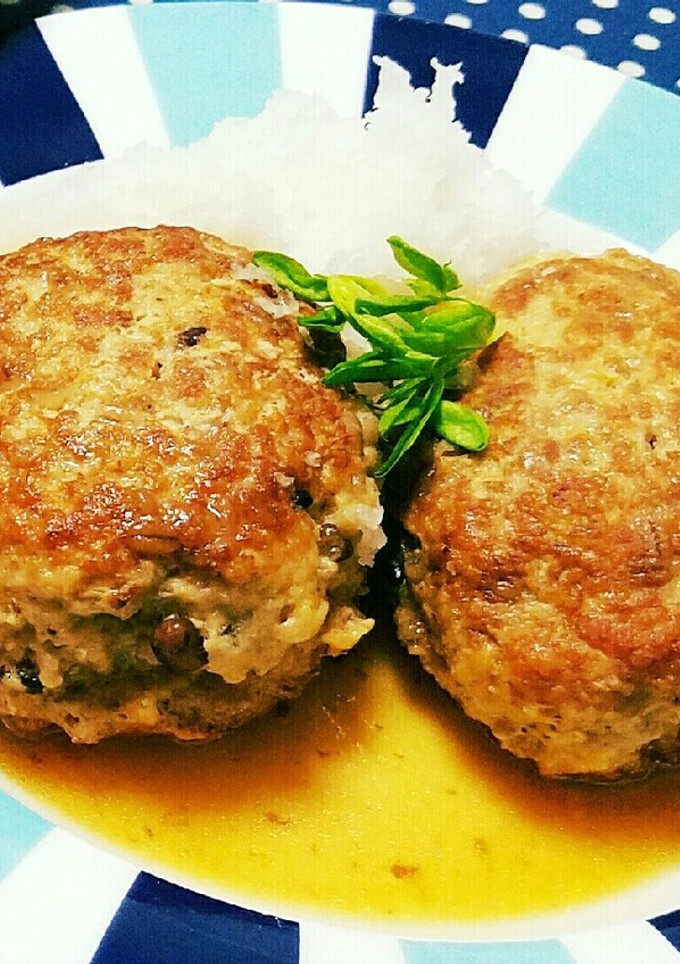 豚挽肉の和風煮込みハンバーグ-レシピのメイン写真