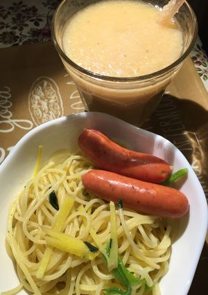 生姜パスタと生姜スムージー-レシピのメイン写真