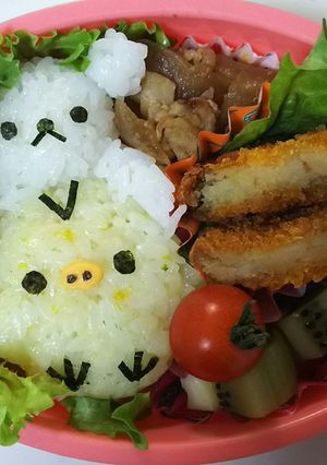 簡単♡コリラックマとキイロイトリキャラ弁-レシピのメイン写真
