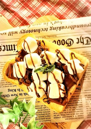 バレンタイン♡マシュマロ＆チョコトースト-レシピのメイン写真