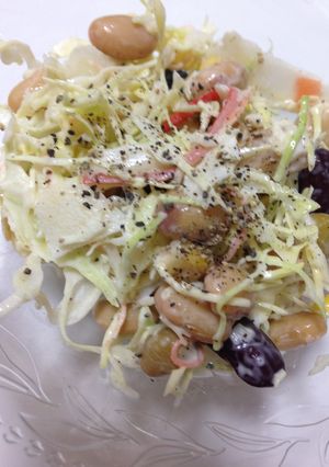 キャベツと蒸し大豆のサラダ☆-レシピのメイン写真