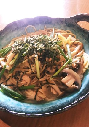 ワンパン簡単☆和風きのこスープスパ-レシピのメイン写真