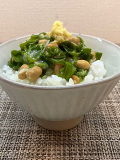 旬の味!めかぶ納豆丼-レシピのメイン写真