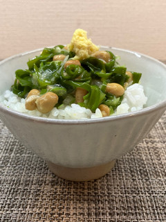 旬の味!めかぶ納豆丼-レシピのメイン写真