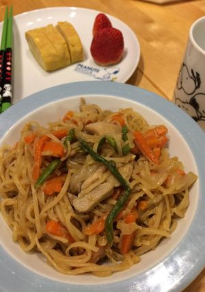 市販のソース無し米粉の焼きそば-レシピのメイン写真