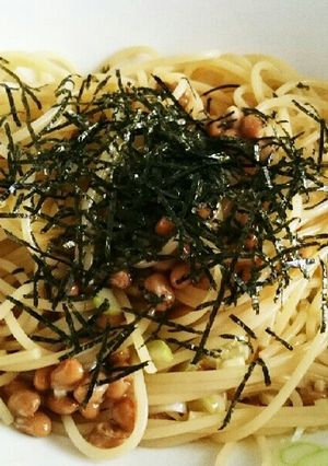 ごま油香る♪簡単納豆パスタ-レシピのメイン写真
