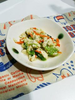 ごまドレで小松菜とにんじんの白和え-レシピのメイン写真