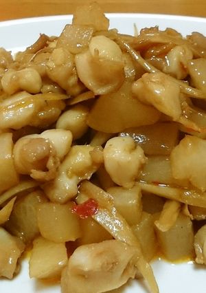 軟骨とごぼうと大根のピリ辛中華炒め♪-レシピのメイン写真