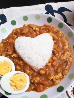 レンジと市販のルウで!簡単キーマカレー♡-レシピのメイン写真