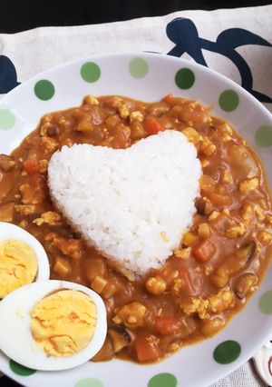 レンジと市販のルウで！簡単キーマカレー♡-レシピのメイン写真
