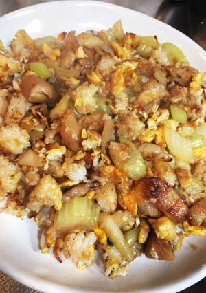 セロリ炒飯&がごめ昆布スープ(*^^*)-レシピのメイン写真