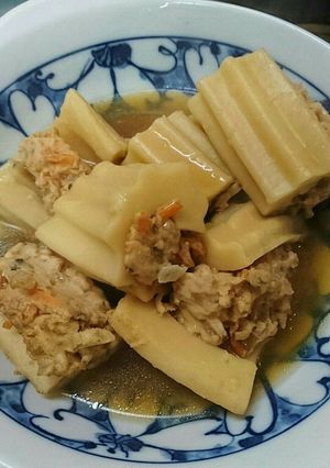 ちくわぶの鳥挽き肉挟み煮-レシピのメイン写真